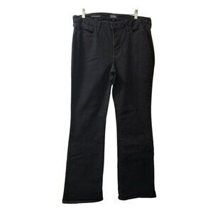 NYDJ Barbara Bootcut Jeans Black Size 14 Lift Tuck Technology High Rise Stretch